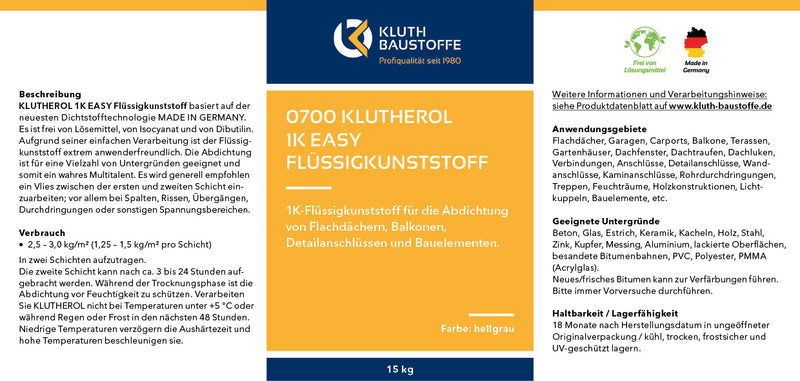 0700 KLUTHEROL 1K Easy Flüssigkunststoff