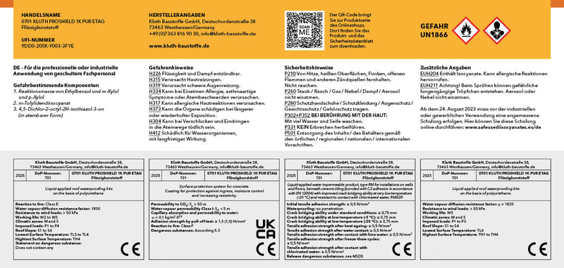 0701 Kluth PROSHIELD 1K PUR ETAG Flüssigkunststoff