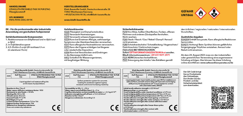 0704 PROSHIELD THIX 1K PUR ETAG Flüssigkunststoff