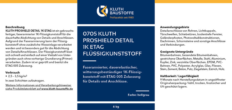 0705 Kluth PROSHIELD DETAIL 1K ETAG Flüssigkunststoff