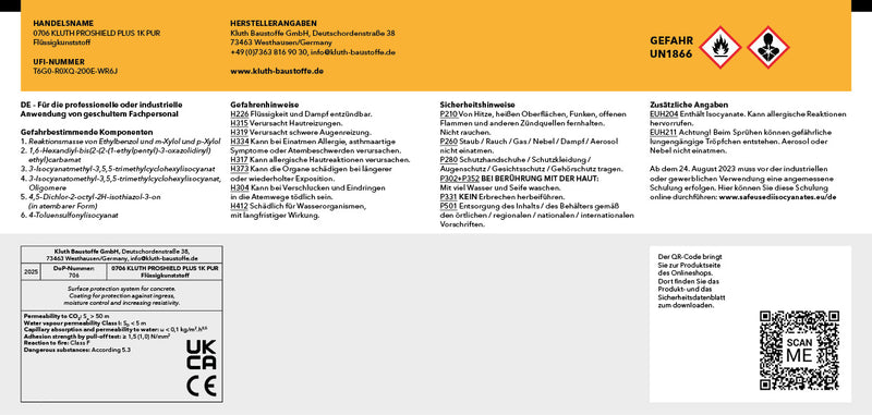 0706 Kluth PROSHIELD PLUS 1K PUR Flüssigkunststoff