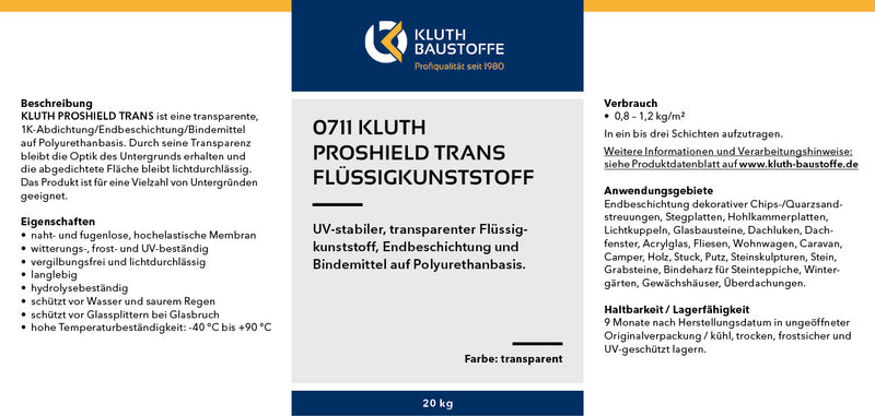 0711 Kluth PROSHIELD TRANS Flüssigkunststoff