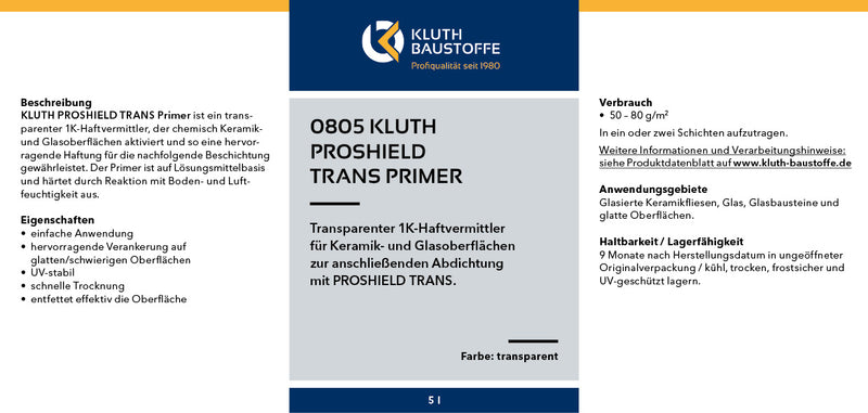 0805 Kluth PROSHIELD TRANS Primer